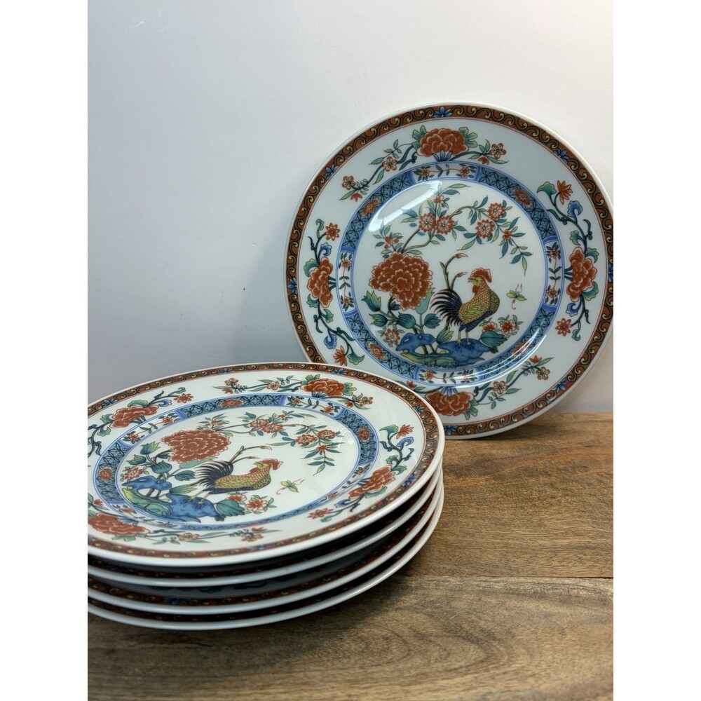 5 Rare Haviland Limoges France “Pate Celadon Au coq” 7.25” Plates Mint READ